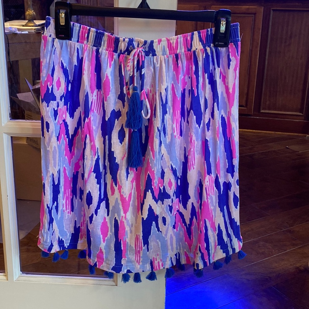 Lilly Pulitzer strapless top with tassels, size XS